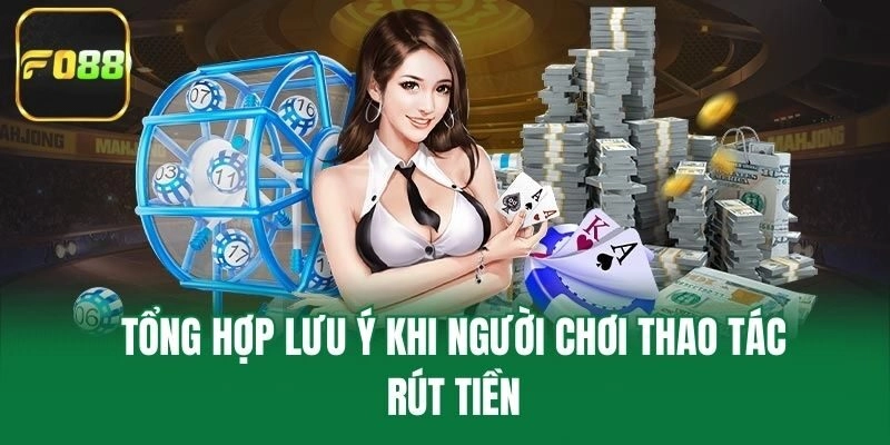 Tổng hợp lưu ý khi người chơi thao tác rút tiền